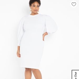 Eloquii white dress, back cutout